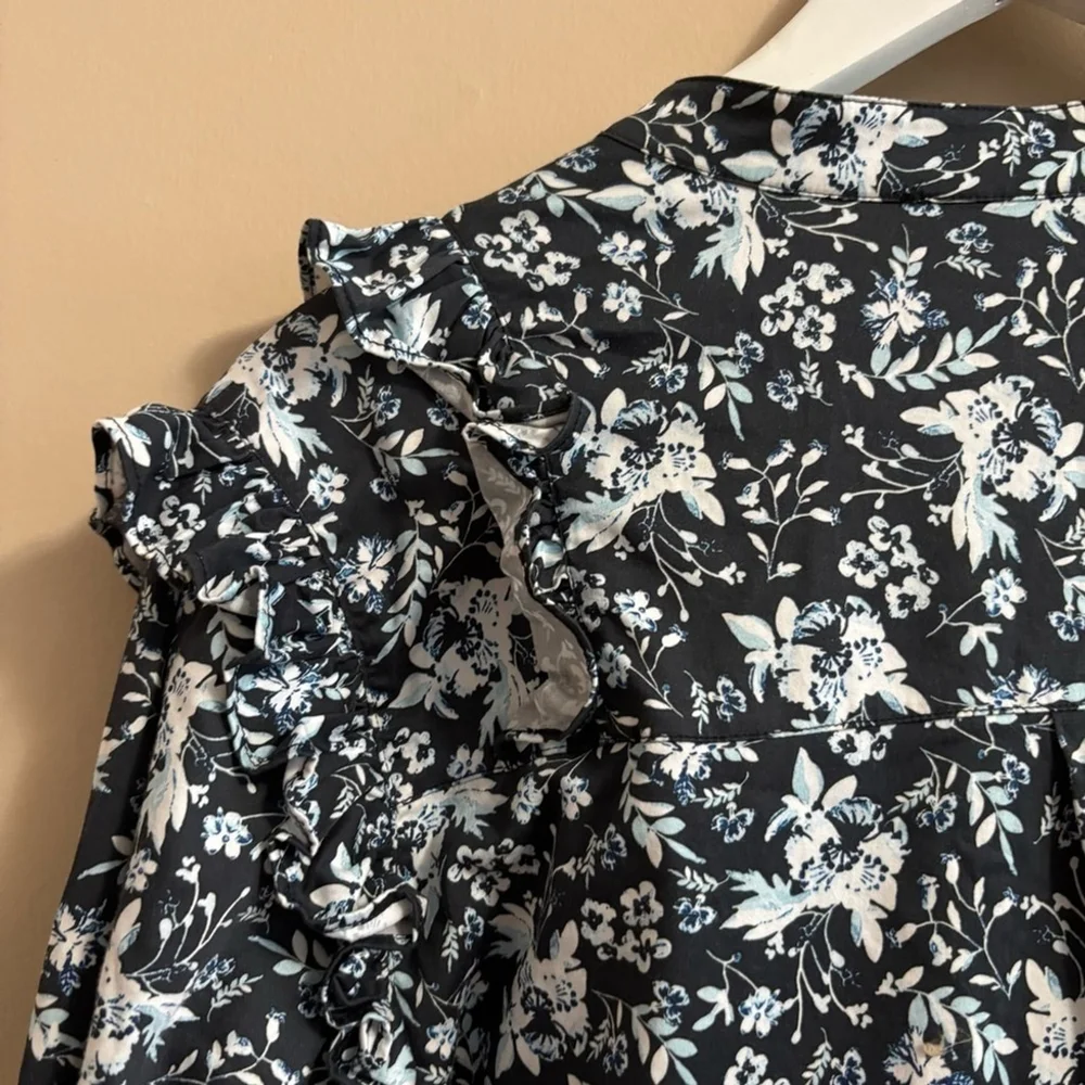 Erdem X Universal Standard Sz XS Cotton Primrose Ruffle Shirt Dress With Pockets - Picture 6 of 15